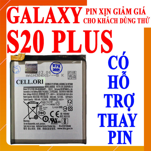 Pin Webphukien cho Samsung Galaxy S20 Plus Việt Nam EB-BG985ABY 4500mAh